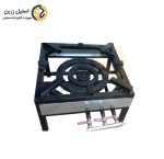 اجاق پلوپز پروفیلی رنگ کوره ای سه شعله 70 در 70 | استیل زرین