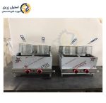 سرخکن رومیزی دو لگن برند استیل زرین