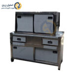 انواع کابینت زمینی کشو دار | تجهیزات آشپزخانه صنعتی