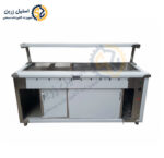 کانتر گرم رف دار | تولید انواع تجهیزات آشپزخانه صنعتی استیل زرین