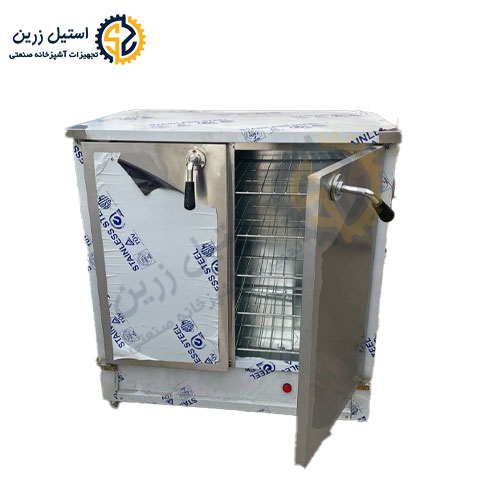 گرمخانه غذا صنعتی دو درب 60 نفره | تولید استیل زرین