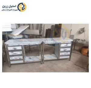 میز کار 4 کشو 150 سانتی | استیل زرین