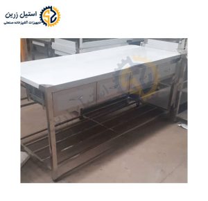میز کار استیل صنعتی کشو دار