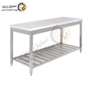 میز کار استیل با روی پلی اتیلن | تجهیزات آشپزخانه صنعتی