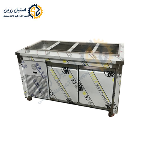 کانتر سرد ترشی 4 لگن یخچال دار در ابعاد ۹۰*۸۰*۱۵۰سانت | استیل زرین