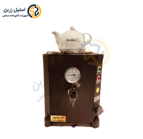 سماور هتلی برقی دوجداره برند آپوراک 6 لیتری | استیل زرین