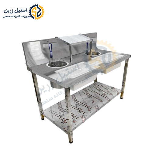 میزبردینگ دو لگن ساده | استیل زرین