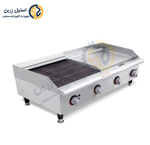 دستگاه گریل صنعتی 120 ترکیبی | استیل زرین