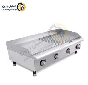 خرید و قیمت دستگاه گریل نصف شیاردار 120 سانت | برند استیل زرین