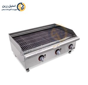 خرید و قیمت دستگاه گریل صنعتی 90 سانتی ذغالی | استیل زرین