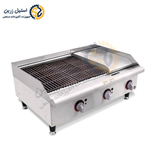 گریل صنعتی ترکیبی 90 سانت خرید + قیمت | استیل زرین