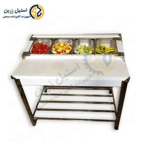 تاپینگ ساندویچی | میز استیل بن ماری خور