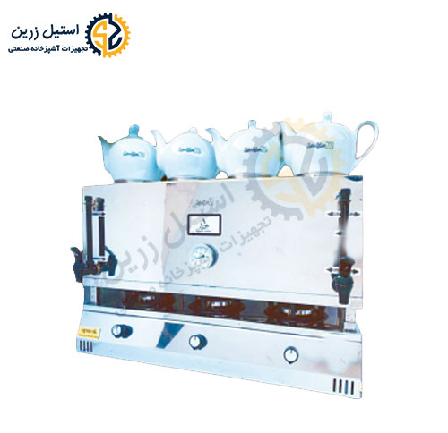 سماور گازی 50 لیتری آپوراک تک جداره | استیل زرین